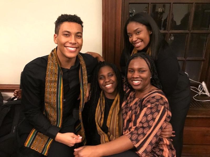 three Harvard student Kuumba members