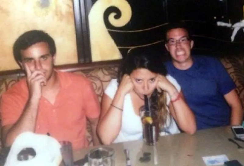 Author with high school friends
