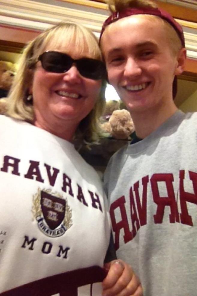 Mom and me being all sappy at the Harvard Coop!