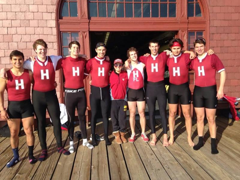 Photograph of Harvard rowing team