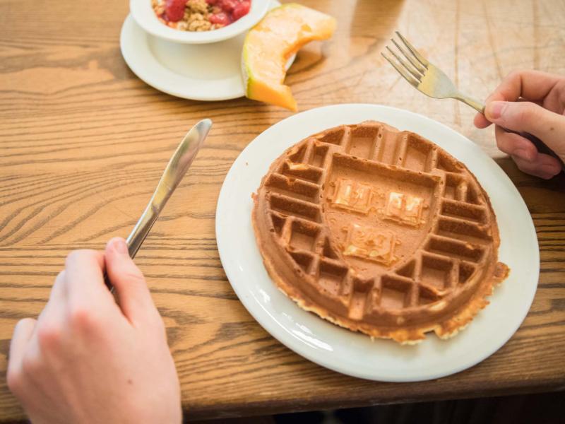 Waffle with Harvard Shield