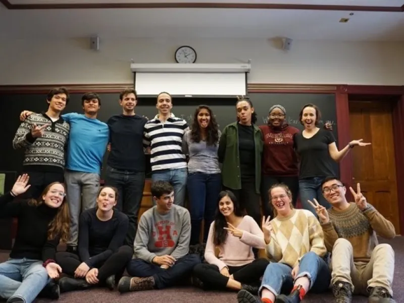 A group of smiling students