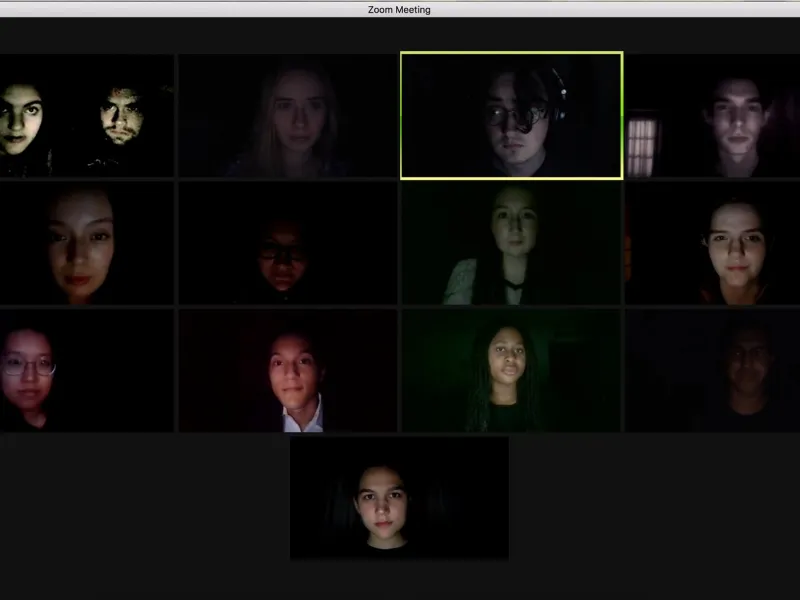 A full cast photo of our virtual Macbeth production