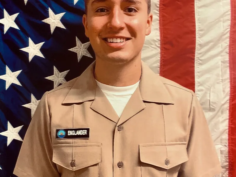 This is Kyle's class photo from Navy ROTC