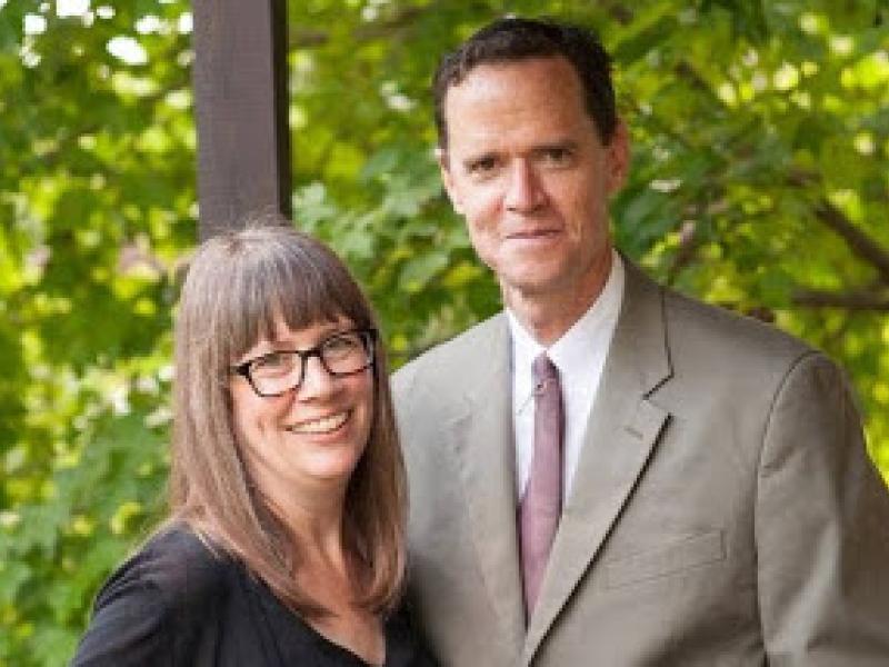 A portrait of Stephanie Paulsell and Kevin Madigan, faculty deans of Eliot House.