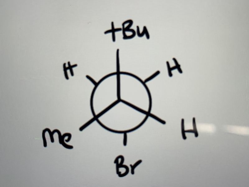 A picture of a molecule drawn in a Newton projection.