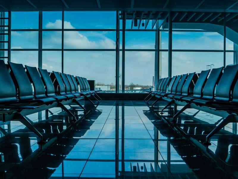 An empty airport.