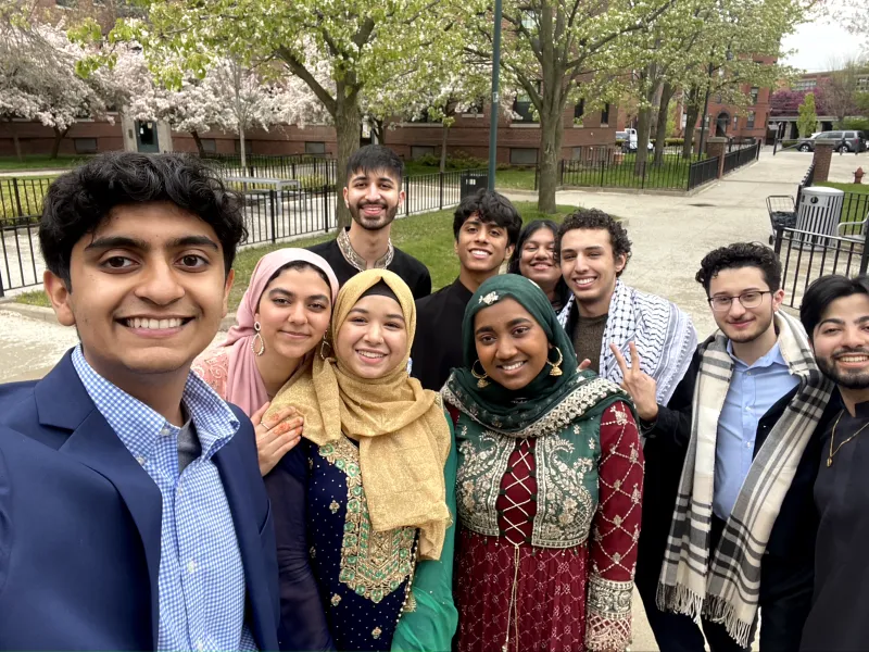 Samia and her friends celebrating Eid-al-Fitr.