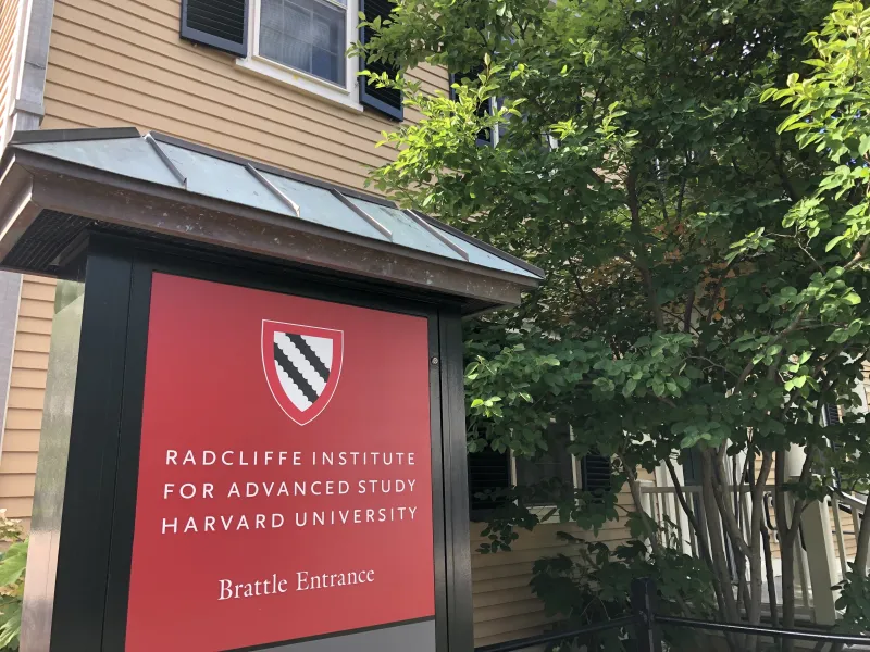 Sign for the Radcliffe Institute for Advanced Study at Harvard