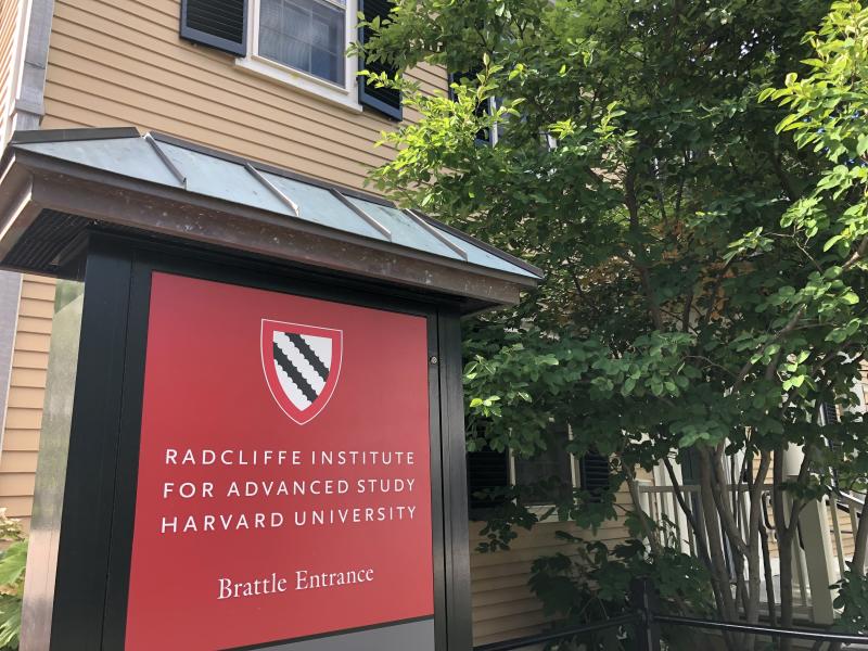 Sign for the Radcliffe Institute for Advanced Study at Harvard