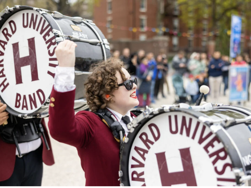 The Harvard University Band performs during the Arts First Festival.