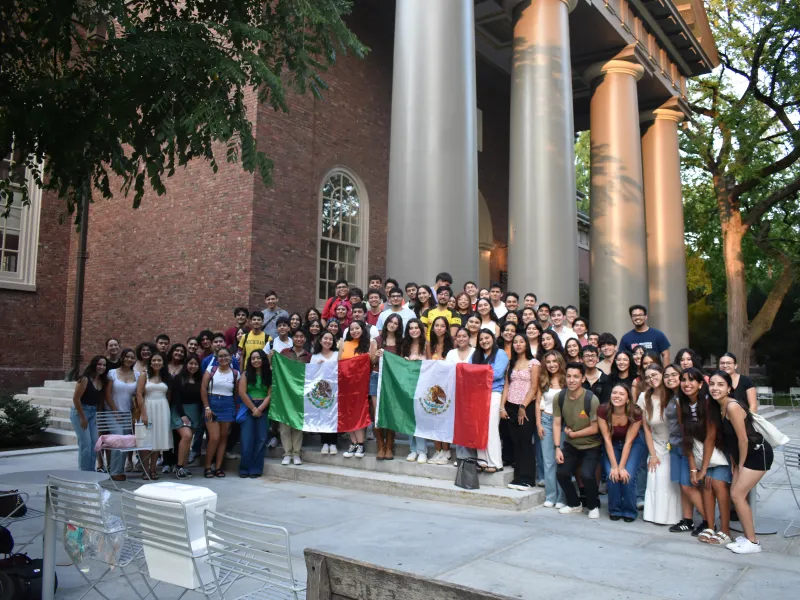 A picture of Harvard College students who attended RAZA's first event of the semester in the fall of 2024. 
