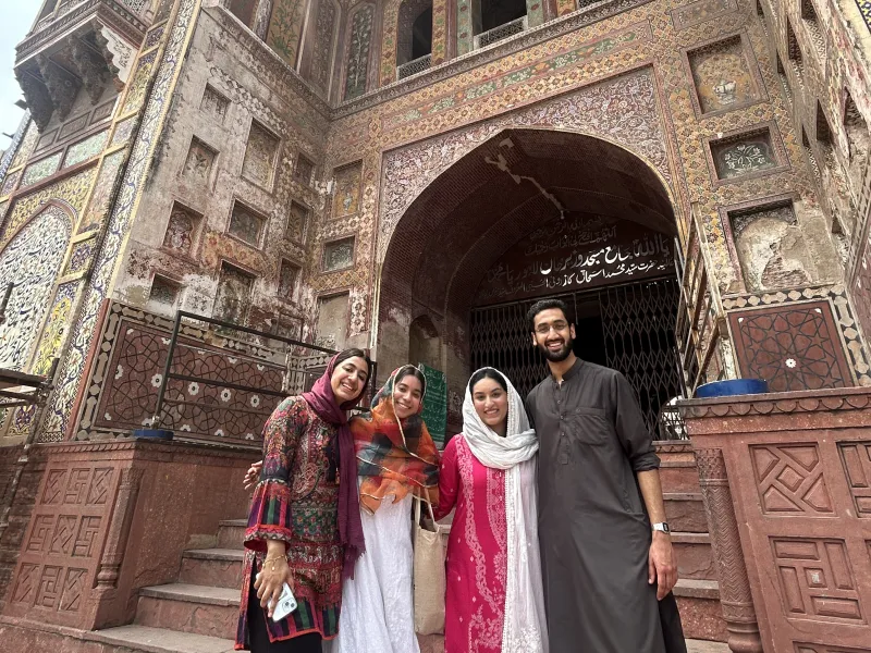 Hana Rehman and her friends in Pakistan