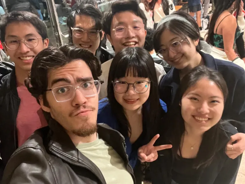 Photo of me with my block mates at a dance performance.