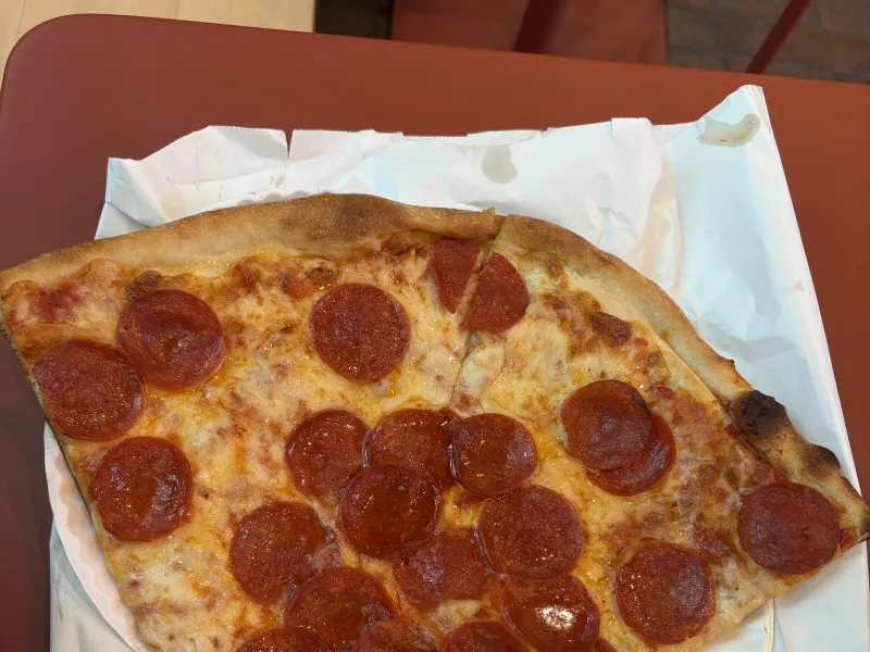 2 pepperoni slices from Joe's Pizza
