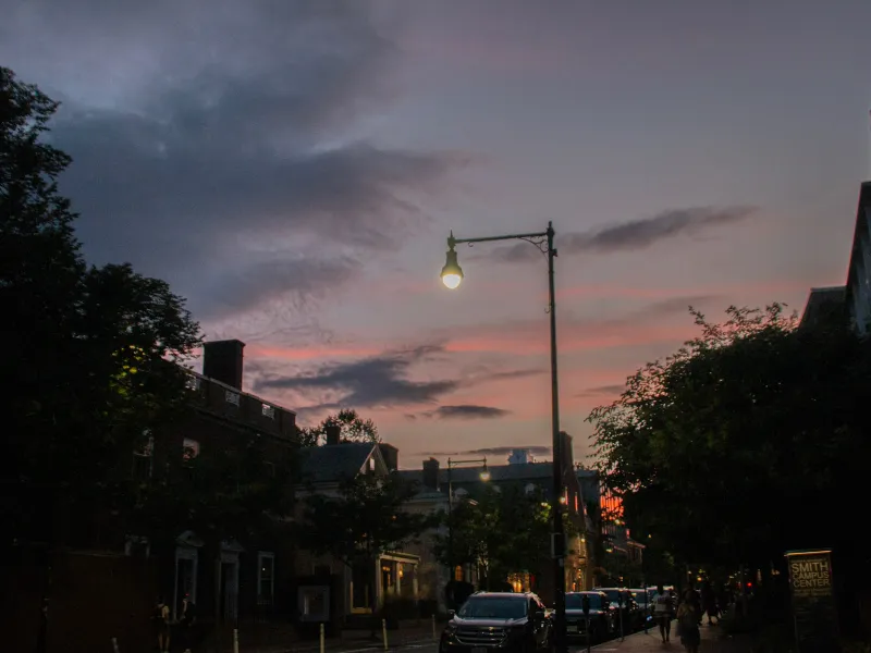 Sunset in Harvard Square