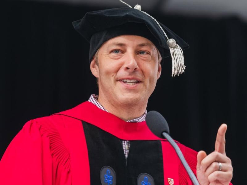 Dean Deming speaking at Convocation
