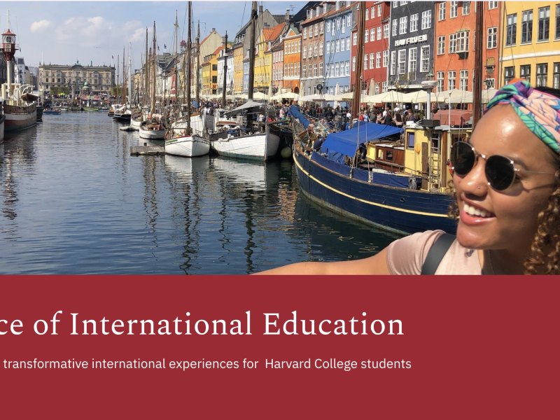 Screenshot of Harvard's Office of International Education