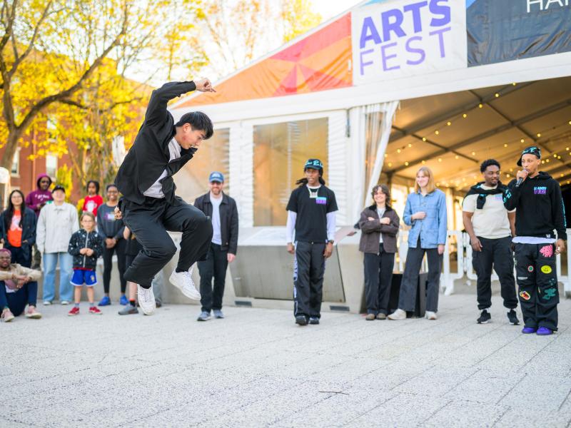 Dancers at Steppin’ to it with Chicago's The Era Footwork Collective and Boston’s Stiggity Stackz on the Science Center Plaza. 