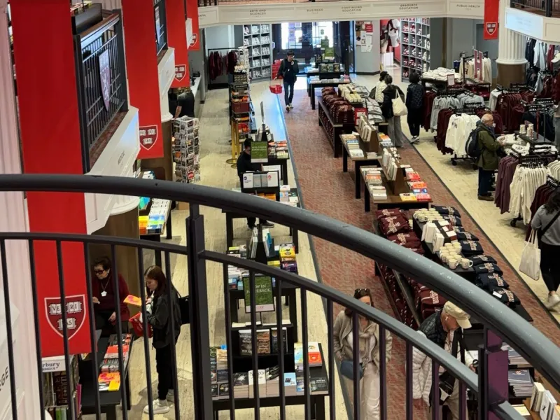 The view of the first floor of The Coop from the second floor balcony