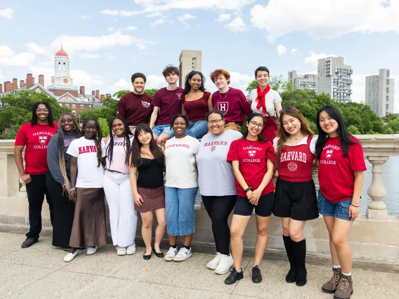 A photo of the 2026 Summer Recruitment Ambassadors on the Weeks Bridge