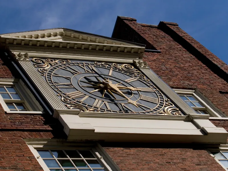Clock on Side of Building