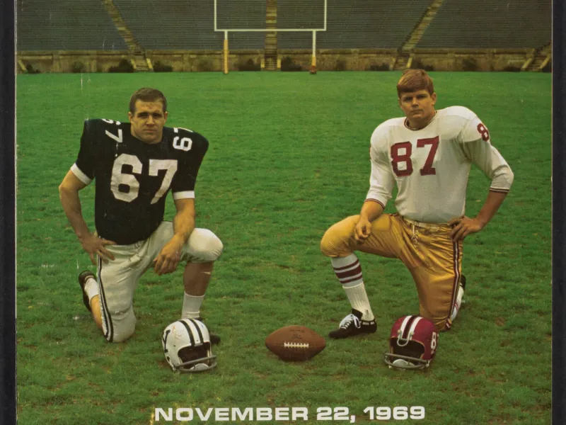 The cover of the Harvard Yale football program from 1969.