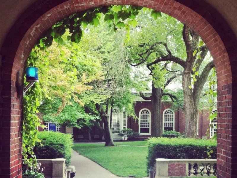 An entrace to Lowell House