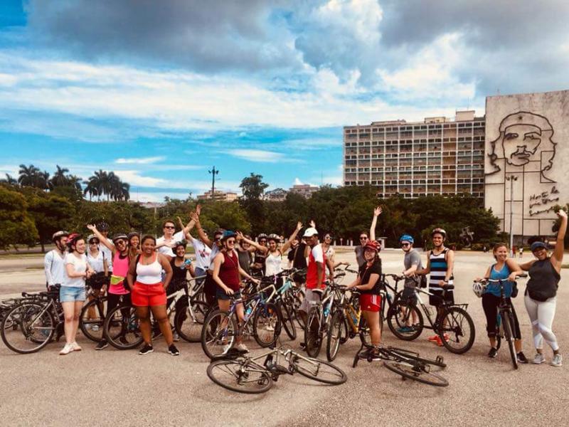 My study abroad group and I after a a bike tour of Havana. 