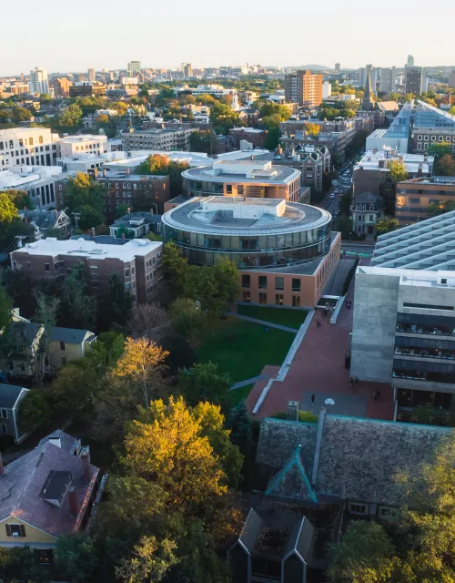 Birds eye view of campus
