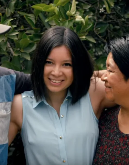 Lucerito and her parents