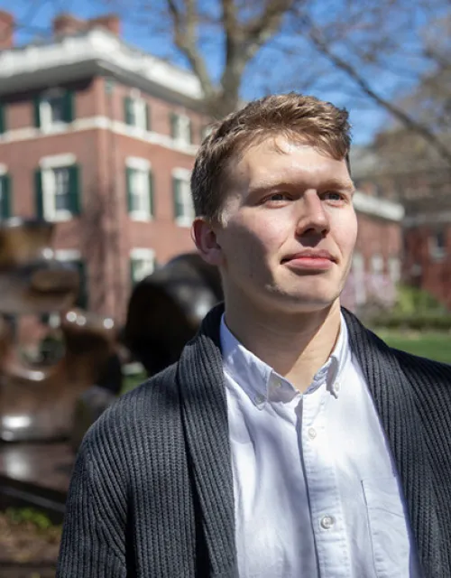 Dylan Wile' portrait outside