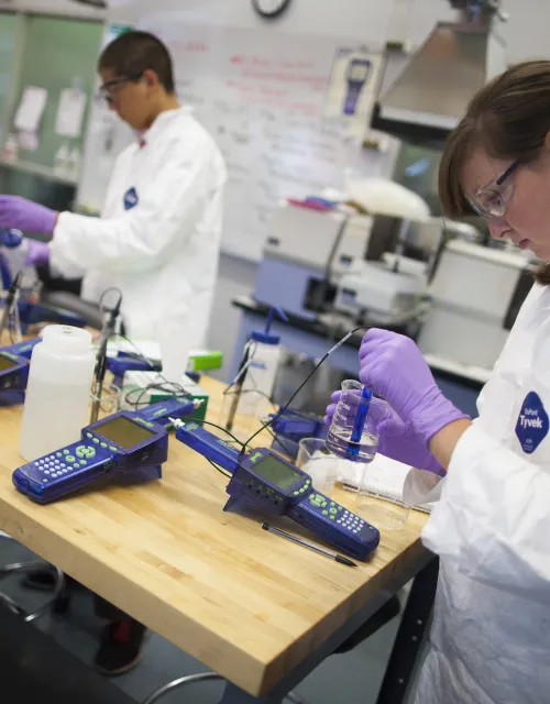 A student doing research in a lab