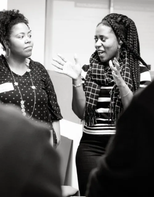 The Spring Venture Orientation had team members meet and share their project's mission. Change the Tune: The Studio founder Charli Kemp spoke with April Finlayson.