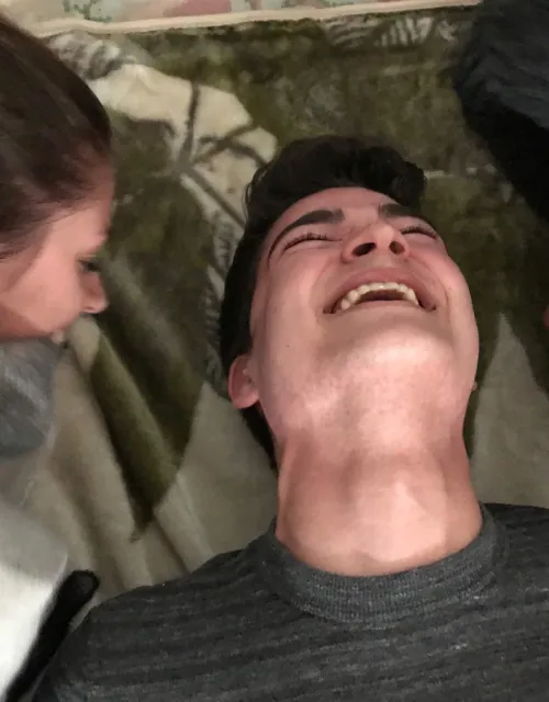 Certified yoga instructor Kevin Ballen '22 led a virtual laughter yoga class.