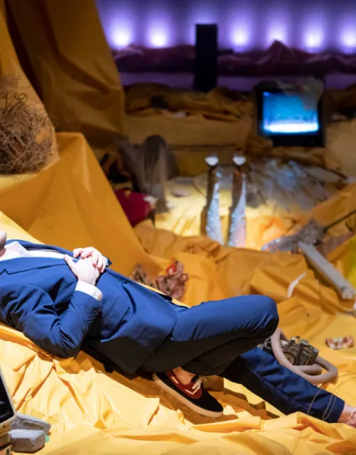 In the Theater, Dance & Media's production "Three Americanisms," spring 2018.