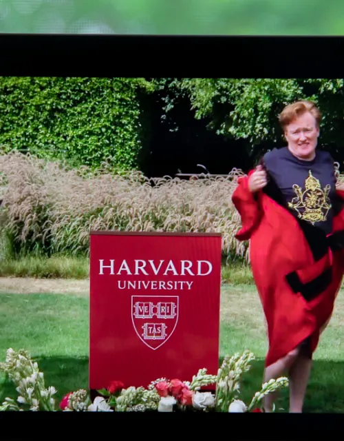 Conan O'Brien gives his speech to the graduating Harvard College Class of 2020.