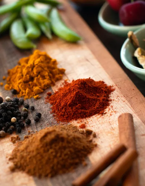 Food being prepared for a meal at home.