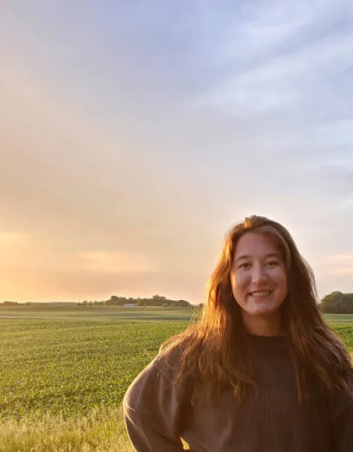 In the "Postcards From Here" series, Jaidyn Probst ’23, who lives in rural Minnesota, is one of three students sharing how life has changed since returning home following the COVID crisis.