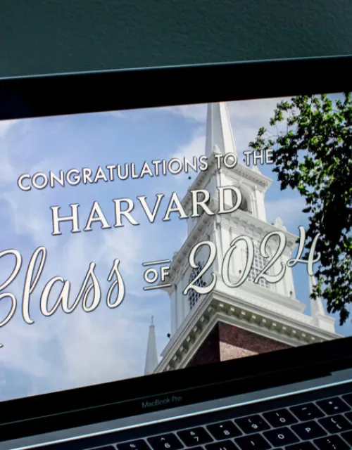 A screenshot of the Class of 2024 Convocation on a computer screen.