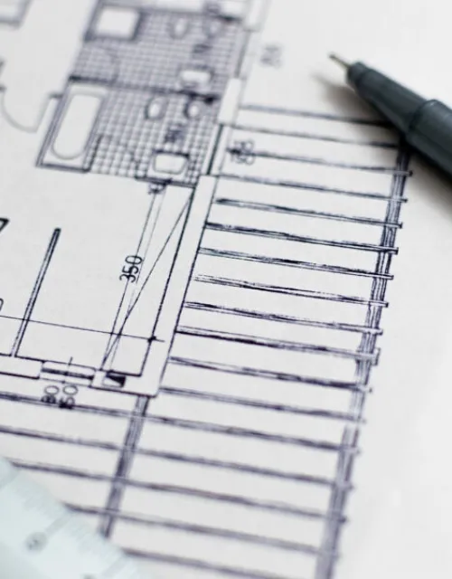 An architectural drawing.