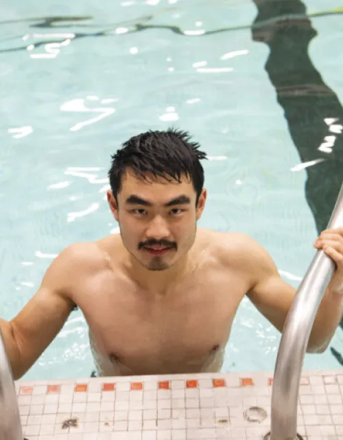 Michael Cheng joined the Varsity Crew team on a whim. But before he could hit the river, he had to teach himself how to swim.