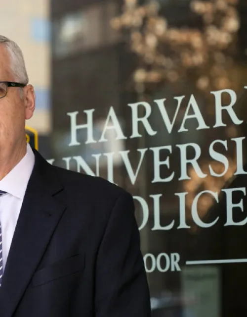 “I’ve been meeting with students, faculty, and staff from across the University to give them a sense of who I am and what I’m hoping to accomplish,” said Denis Downing, the interim police chief for HUPD.