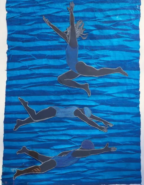 “Leap” by Marla Allisan, a clinical social worker for Harvard Law School. “I like saying I’m a part-time exhibiting artist. But I say it with great humility,” she added.