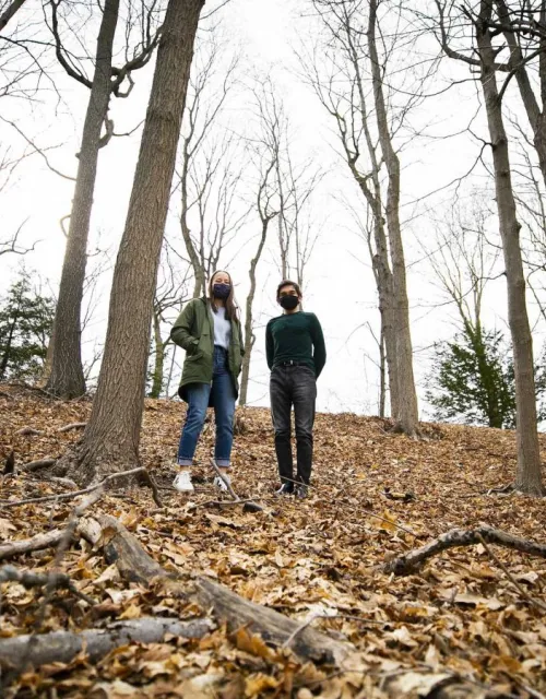 Candice Chen '22 (left) and Noah Secondo '22.