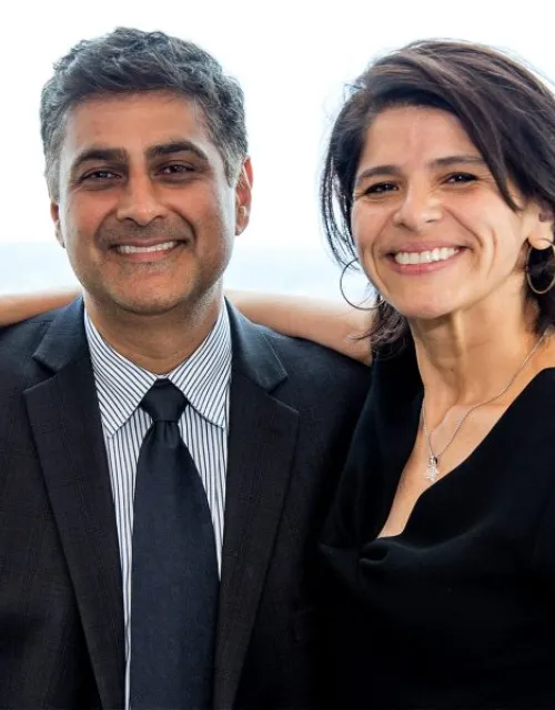 Salmaan Keshavjee and Mercedes Becerra.