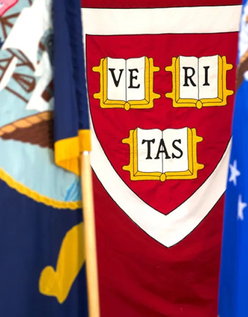 Flags shown during ROTC ceremony