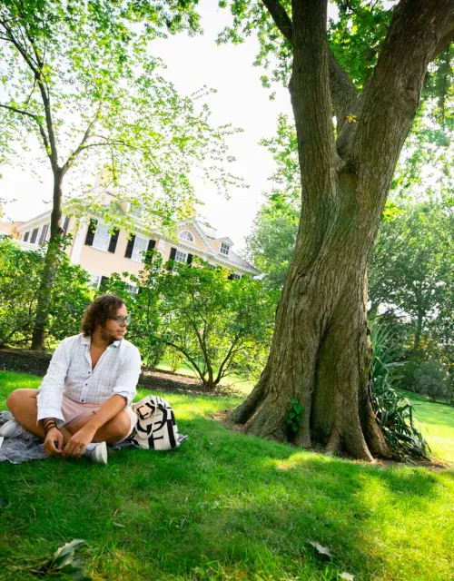 “I needed somewhere that would be quiet and beautiful,” said João Marcos Copertino, who discovered the grounds of the Longfellow House on Brattle Street.
