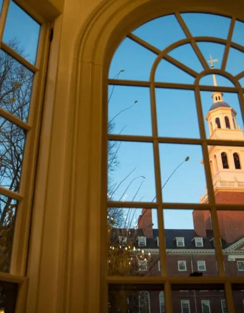 lowell house view through a window