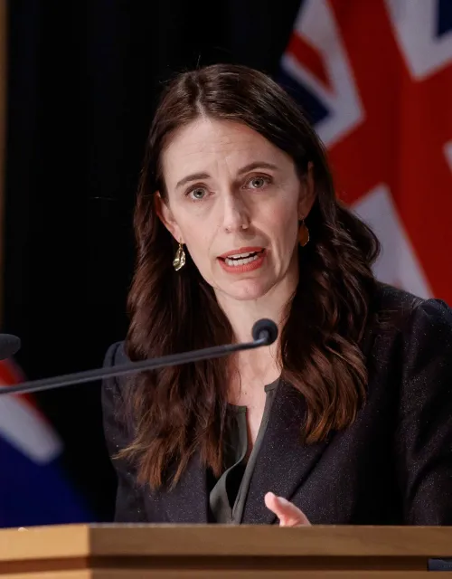 New Zealand Prime Minister Jacinda Ardern, pictured at a press conference late last year, has earned international acclaim for her response to the pandemic.